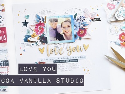 Scrapbooking Process - Love You; Cocoa Vanilla Studio