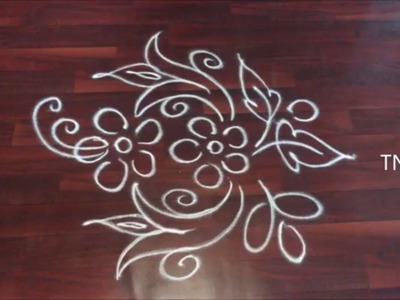 Simple and easy free hand rangoli designs | ugadi rangoli 2017, ugadi special muggulu,ugadi kolam