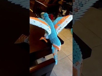 3D ORIGAMI SCARLET MACAW. "????"