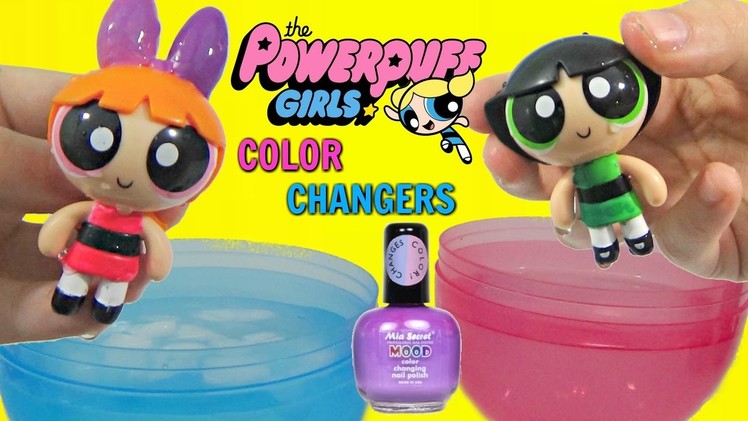 Cartoon Network POWERPUFF GIRLS Toys DIY Do It Yourself Color Change Nail Polish