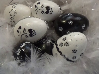 DIY foam eggs decoration-stencil.Διακοσμώ αυγά αφρού με στένσιλ