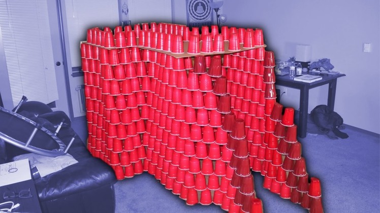 DIY HUGE CUP FORT! ( 1,000+ CUPS )