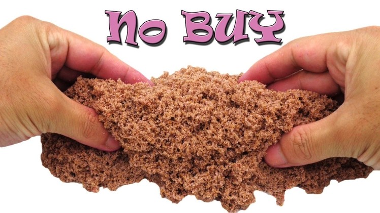 DIY Kinetic Sand with Borax, Sand, Glue, Food coloring at Home NO BUY