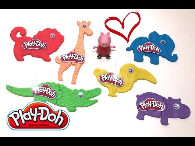 DIY Play-Doh Learn Make Animals Stamp Elephant Crocodile Hippo Toy Soda