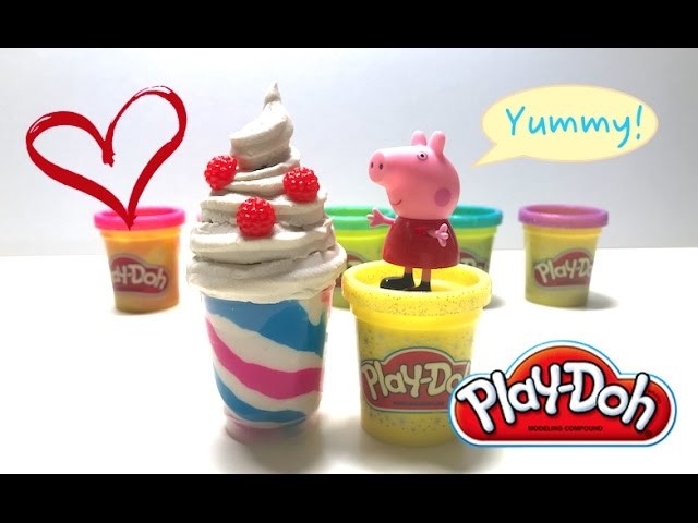 DIY Play-Doh Learn Make Strawberry Parfait Ice Cream Dessert Toy Soda