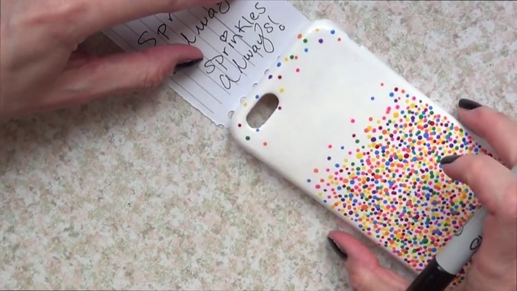 DIY Sprinkles Phone Case,mobile case cover with acrylic paints
