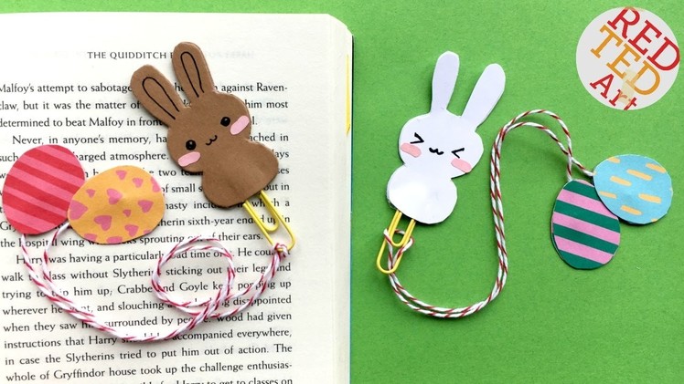 Easy Bunny Bookmark Easter - DIY Bookmarks - Kawaii DIY