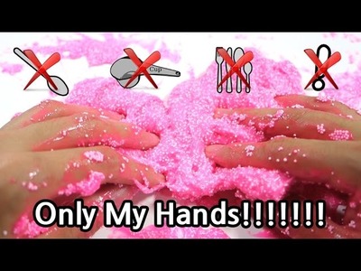[Hands-only Slime] Making Slime with Just My Hands! (Things might get dirty★heh)