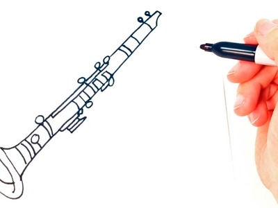 How to draw a Clarinet | Clarinet Easy Draw Tutorial