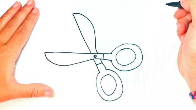 How to draw a Scissors | Scissors Easy Draw Tutorial