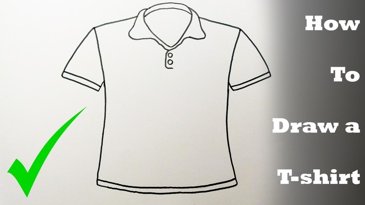 How To Draw a T-shirt step by step- VERY EASY