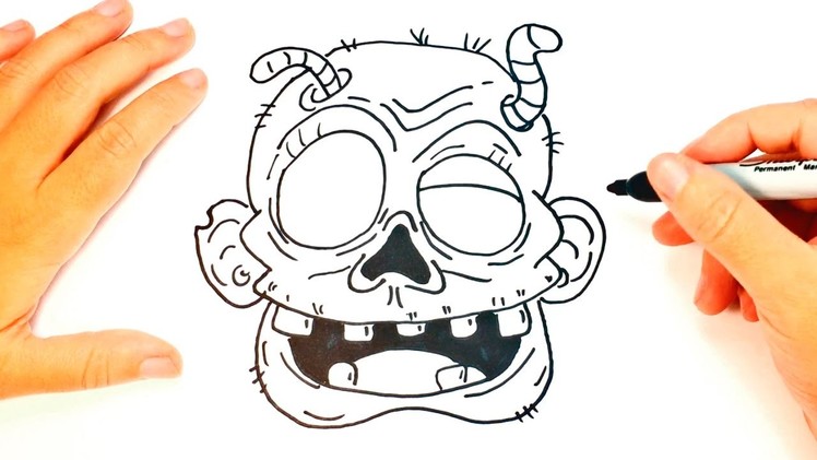 How to draw a Zombie | Zombie Easy Draw Tutorial