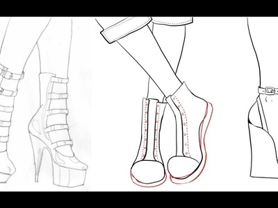 How To Draw Shoes - Easy and Simple Drawing For Kids - learn Colors