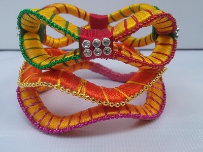 How to make bridal wear designer bangles l DIY l how to turn plastic bangles into designer bangles