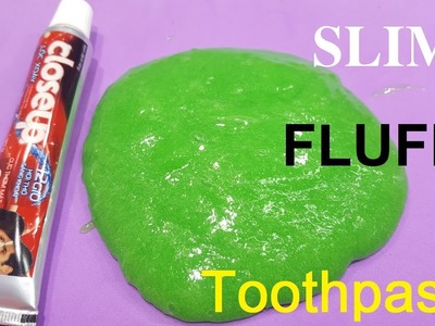 How to Make Slime closeup Toothpaste and Glue, Without Borax , and Without Detergent