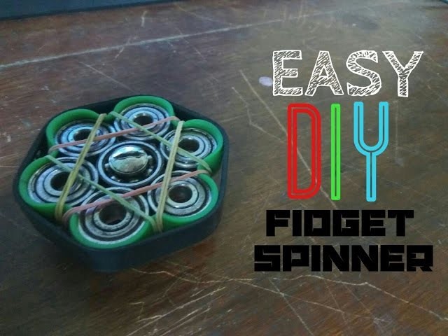 HOW TO MAKE THE EASIEST D.I.Y FIDGET SPINNER!!!!!