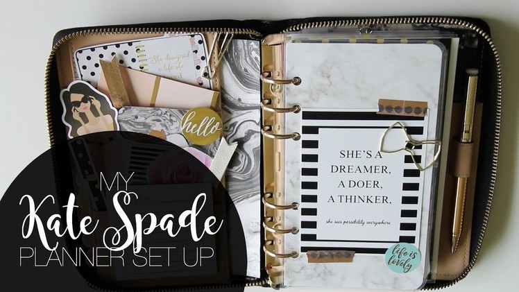 KATE SPADE PLANNER | SET UP | MARCH 2017
