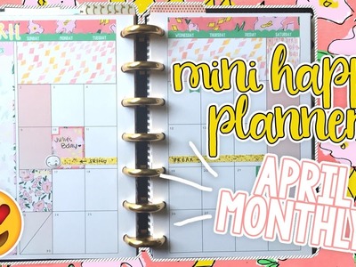 Mini Happy Planner: April Monthly Spread!! I'm Back!! | InspiredBlush