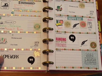 Mini Happy Planner PWM - student planning with Mambi stickers only, no etsy