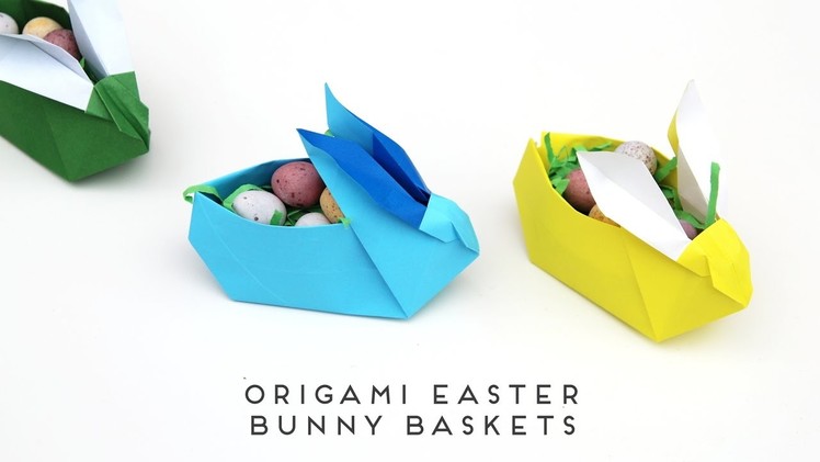 Origami Easter Bunny Basket