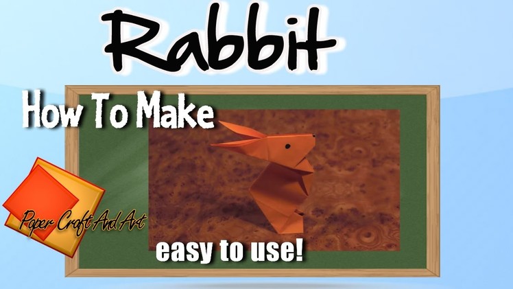 Origami rabbit. Rabbit.