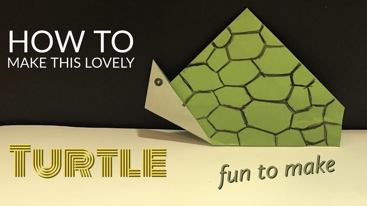 Origami turtle - origami for kids -  origami animals