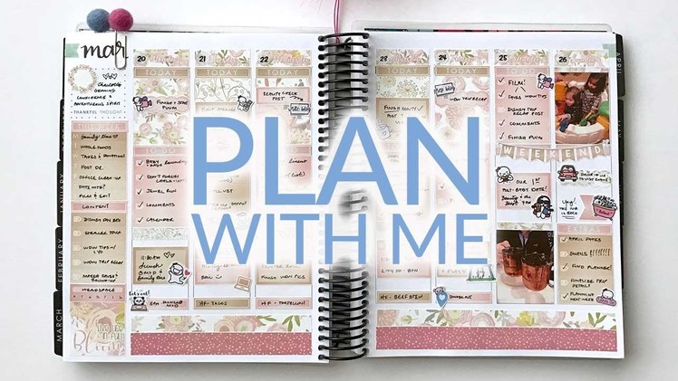 Plan With Me | Erin Condren Life Planner | KAD. Rose Gold Floral
