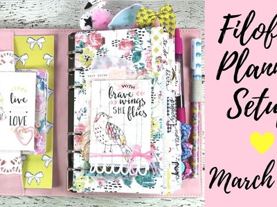 Planner Setup | March 2017 | Personal Sized Filofax Domino Soft | Planner Society Kit Set Up
