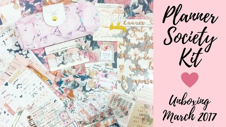 Planner Society Unboxing | Planner Subscription Box | March Washi, Sticker Kit