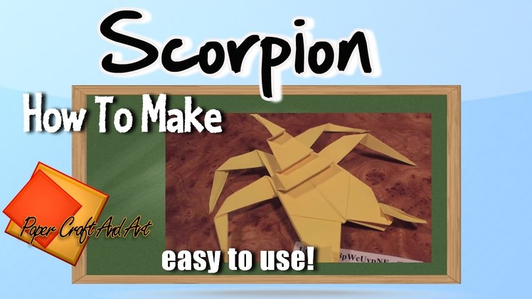 Scorpion. Origami scorpion
