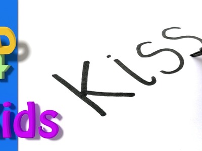 Turn Word into cartoon for Kids very Easy ! KISS ???? wordtoon #5