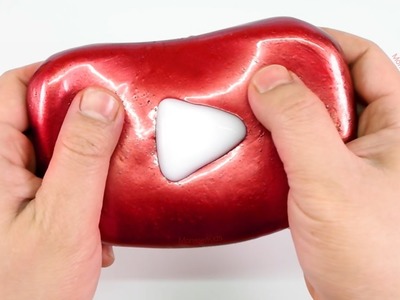 YOUTUBE STEEL SLIME ! DIY Youtube Play Button Metal Slime Putty | Borax Slime