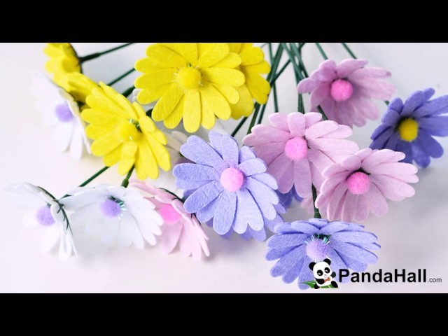 33  Felt Craft Kits for Adults – How to Make Colorful Felt Flower Pot for House Decoration