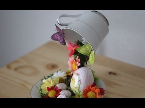 Build a floating tea cup centerpiece - Alice in Wonderland DIY