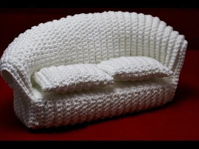 Crochet Pattern Sofa for Dollhouse