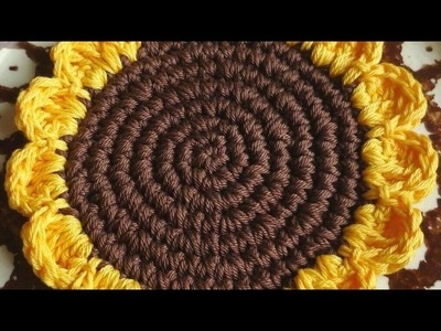 Crochet sun flower