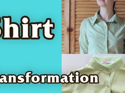 DIY - 10 minutes Shirt Transformation. Stand up collar.
