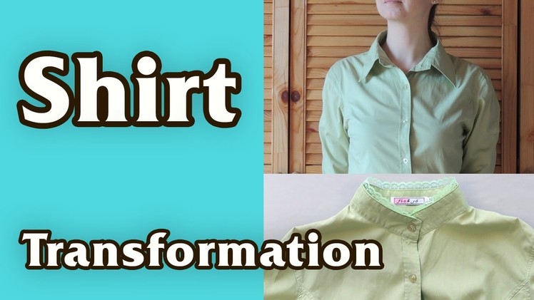 DIY - 10 minutes Shirt Transformation. Stand up collar.