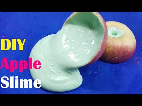 DIY Apple Slime, How To Make Slime Apple!! Easy Slime