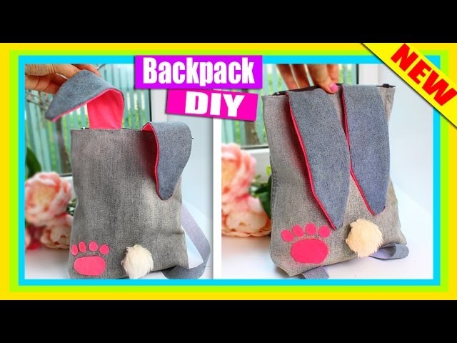 DIY BACKPACK NO SEW Tutorial | Easy Old Jeans Transform | Hare
