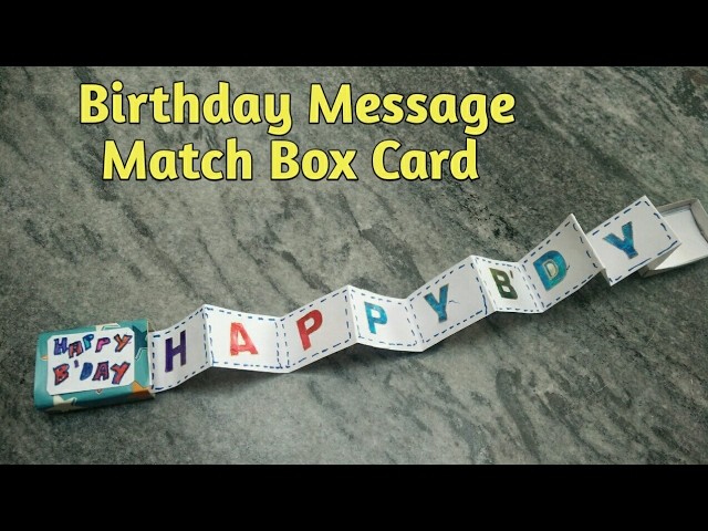 DIY Birthday Message Match Box Card | How To | CraftLas