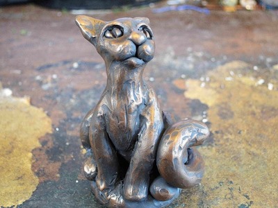 DIY Cat Sculpture In Polymer Clay