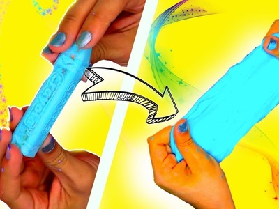 DIY CHALK SLIME ! | Turn chalk into slime ! | Write with slime ?