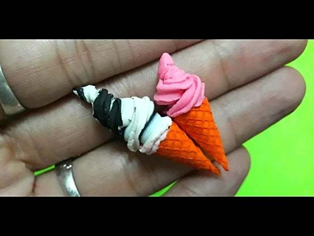 DIY - craft tutorial how to make miniature ice cream for your doll house