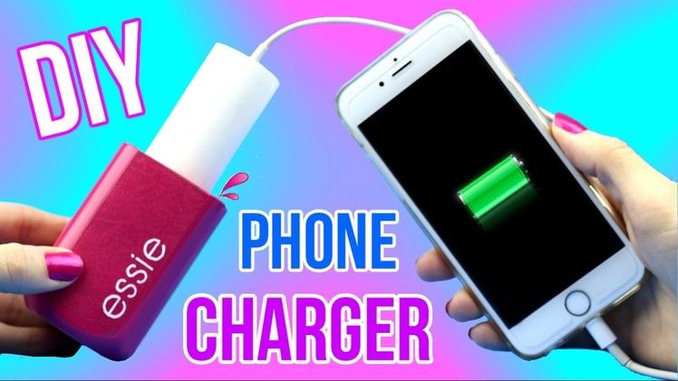 DIY Crafts: How To Make a Nail Polish Bottle Phone Charger! Easy Recycled DIYs - Cool DIY Project!