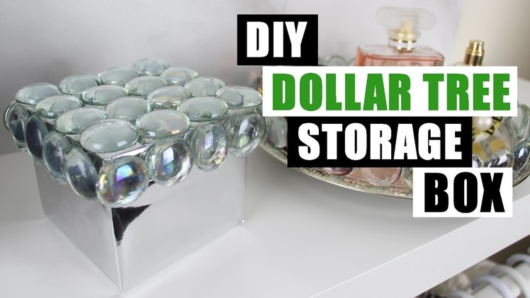 DIY DOLLAR TREE GLAM STORAGE BOX | Dollar Store DIY Bling Box | DIY Glam Room Decor