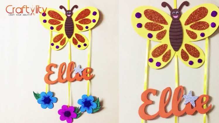 DIY Door Name Plate for Kids Room | Foam Craft | Wall hanging | Kids Craft