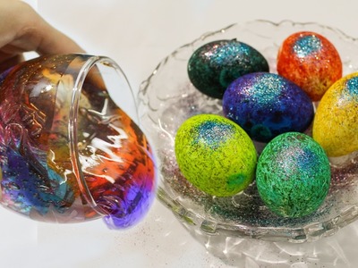 DIY Easter Color Eggs decoration   Learn new 6 colour names   Kinatic Sand Feeders