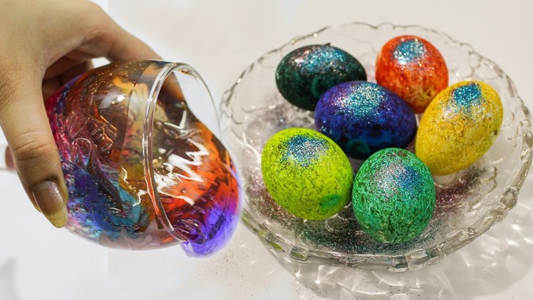 DIY Easter Color Eggs decoration   Learn new 6 colour names   Kinatic Sand Feeders