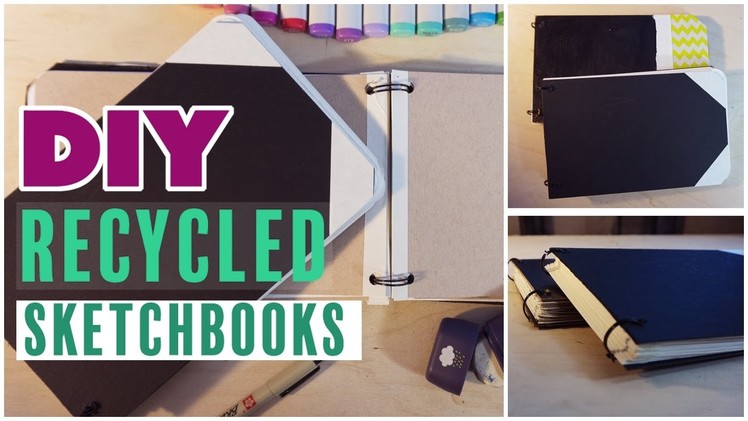 DIY Easy Recycled SKETCHBOOK!